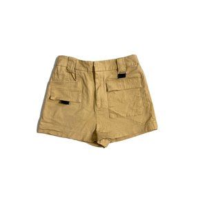 Love Tree Womens Khaki Cargo Shorts Tan Stretch Size Small 2 in Inseam Pockets
